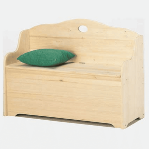 Cassapanca in legno grezzo