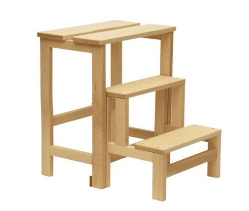 Scaletta legno naturale 3 gradini