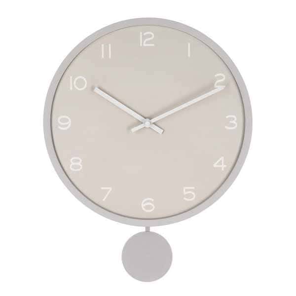 Orologio da parete Byro tortora con pendolo