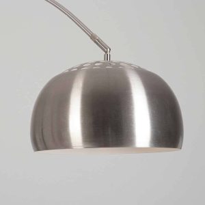 Piantana arco Class argento con base in marmo