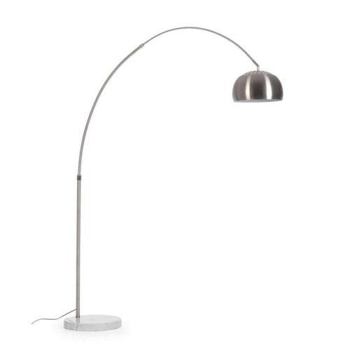 Piantana arco Class argento con base in marmo