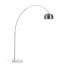 Piantana arco Class argento con base in marmo